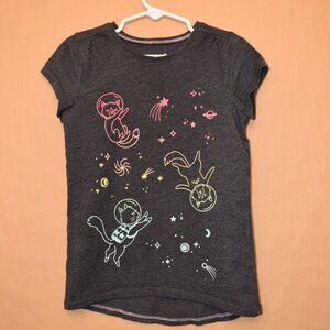 Jumping Beans Girls' Size 5 Cosmic Cat Astronaut Graphic Tee Shirt
